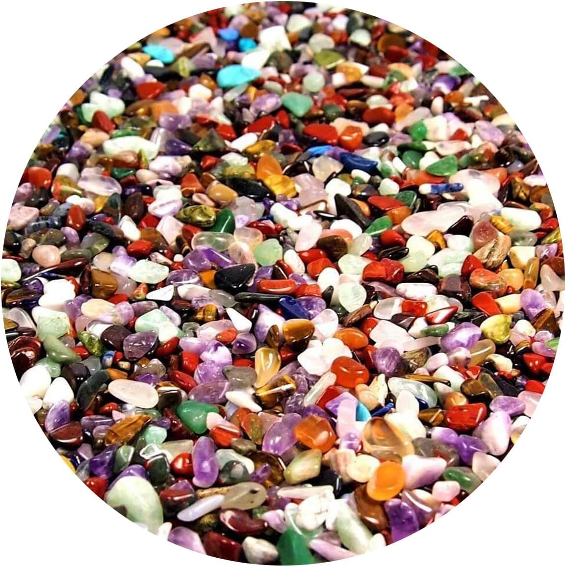 25 Kg Wunderstein24 Bunter Trommelstein - Mix echte Edelstein - Mischung aus aller Welt Ø ca. 8 – 15 mm kleine Heilsteine Wassersteine Glückssteine - Schätze der Natur