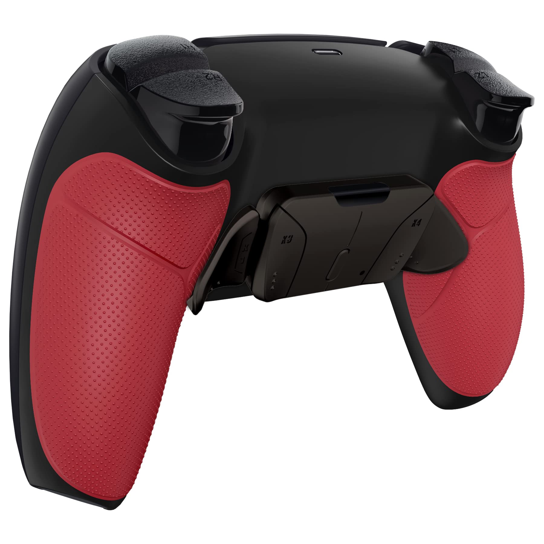 eXtremeRate Real Metal Buttons (RMB) Programable RISE4 Remap Kit para ps5 Mando BDM-010 & BDM-020 Actualización Board & Carcasa Trasera & 4 Palancas Botones Traseros para ps5 Control(Rojo Negro)