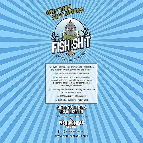 Miniatura 9 de Fish Head Farms - Acondicionador de suelo orgánico para mejorar el rendimiento y el sabor. Mejora la eficiencia del fertilizante. Útil tanto en