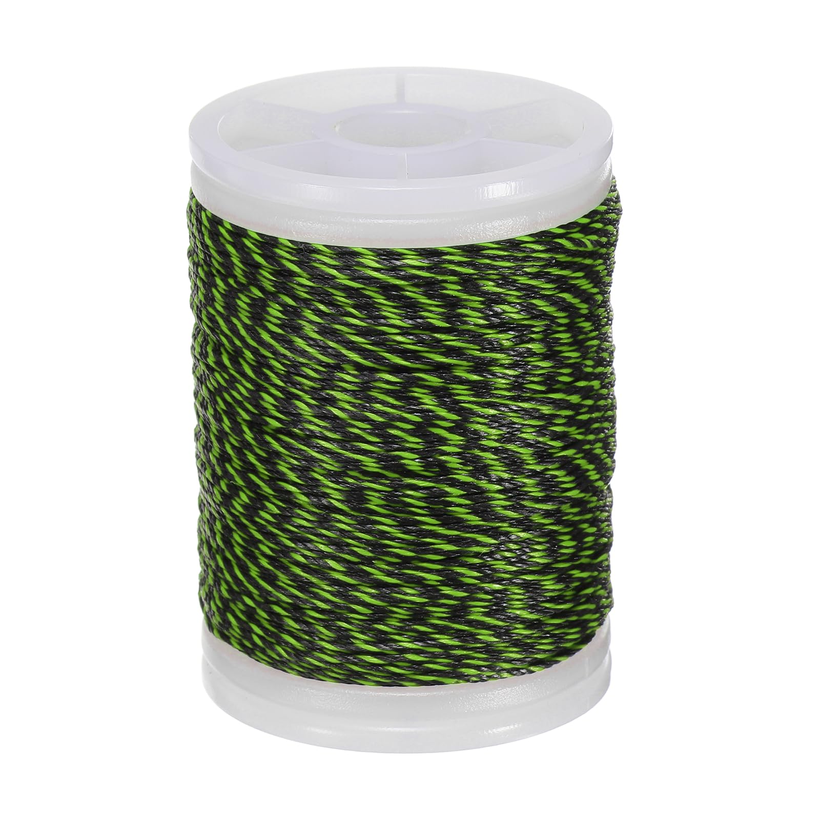 YELARXI Archery Bow String Serving Thread, 0.02" Dia Durable Bowstring Thread Accessory 131 Yard/120M & 400D PE & Grass Green/Black-Fitting For(Tying Peep Sight Nock/Compound/Recurve Bow)