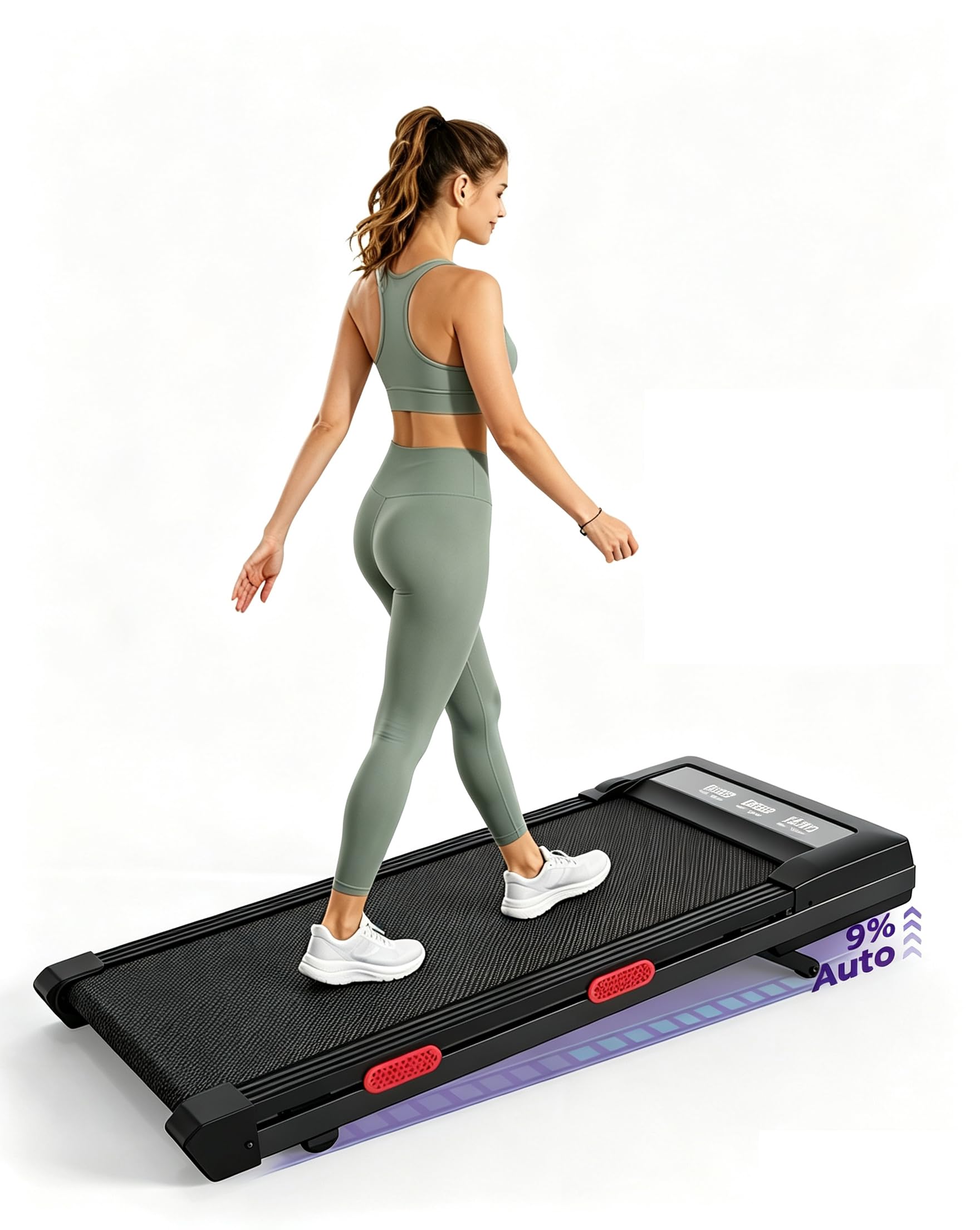 Superun Walking Pad max 159 KG/136 KG, Laufband für Zuhause mit Trainingsmodus, Leise Laufband Schreibtisch mit App und virtuellen Laufstrecken. Vor Ort erlebbar