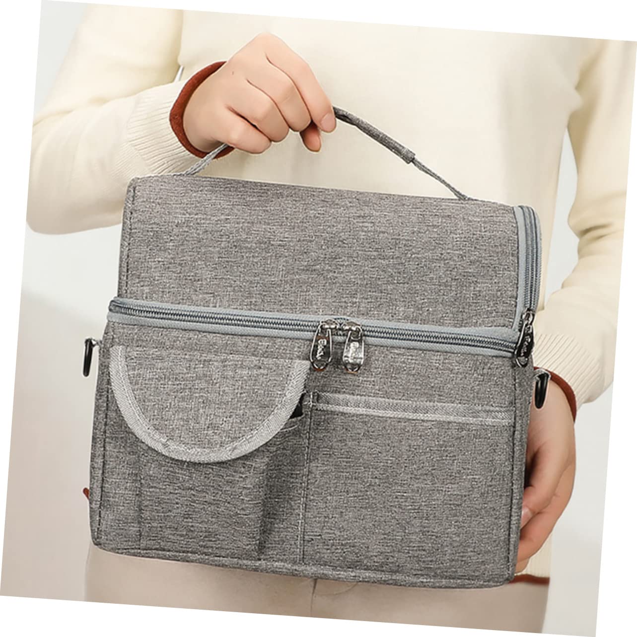 TOPBATHY Collation Portable Isolée En Coton Perlé En Aluminium Tissé 3 Pièces Pour Conserver La Fraîcheur