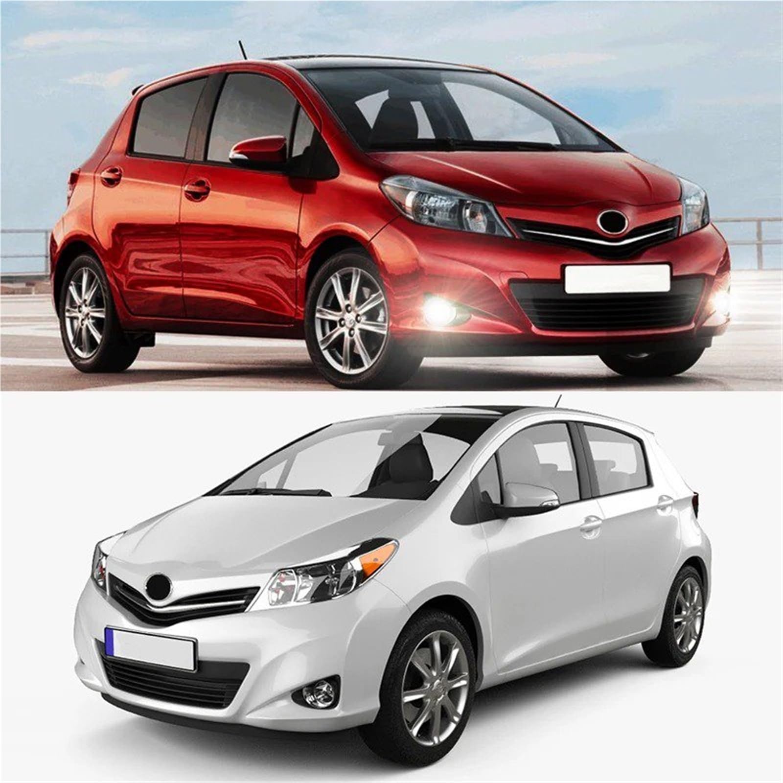 Anteriore Fendinebbia Per Toyota Per Yaris Hatchback 2012 2013 2014 Fendinebbia A LED Luci Di Marcia Diurna Luce Diurna DRL Bianco Giallo Impermeabile Anteriori Fendinebbia(Halogen)