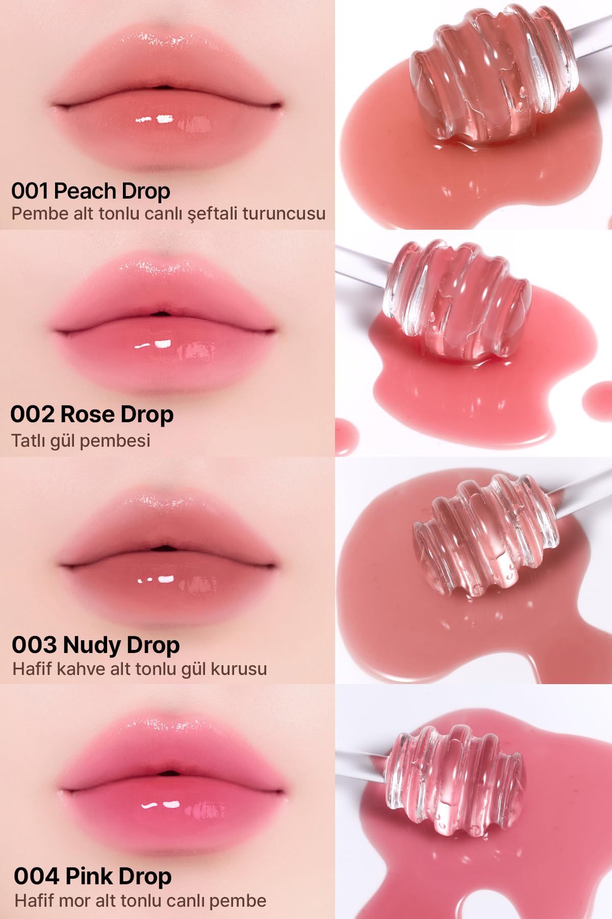 MUZIGAE MANSION Nemlendirici, Parlak Bitişli Tint MUZIGA MANSION Objet Glossy (003 Nudy Drop)