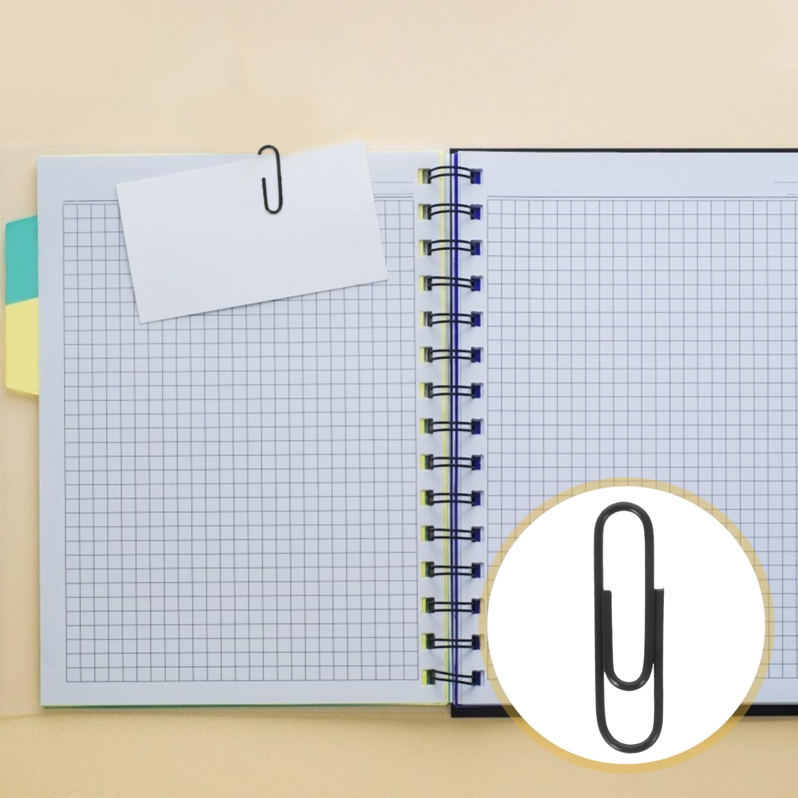 DOITOOL 4 Sätze Paperclip Briefpapier Dokumentclips Papierclips Bürobedarf Büroklammern Office-dokumentenklammern Büro Büroklammern Clips Briefpapier Büroklammern Kreativ Eisen Schwarz
