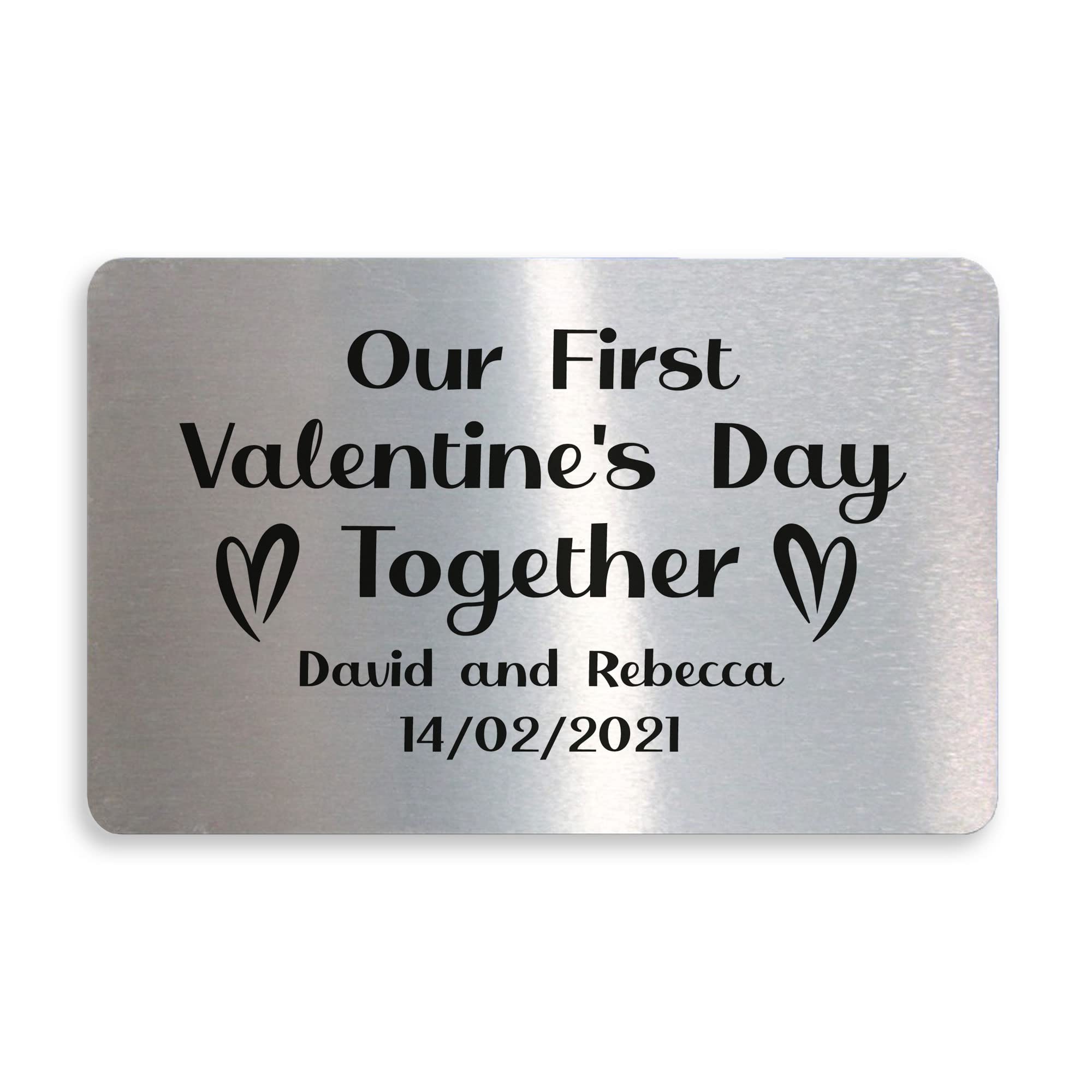 Personalised First Valentines Day Gift For Couple Wallet Card Gift For Him Her Keepsake