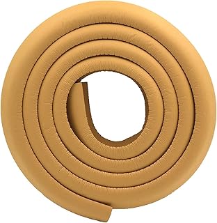 M2cbridge L Shape Extra Thick Furniture Table Edge Protectors Foam Baby Safety Bumper Guard 6.5 Ft (Wood)