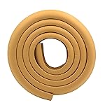 M2cbridge L Shape Extra Thick Furniture Table Edge Protectors Foam Baby Safety Bumper Guard 6.5 Ft (Wood)