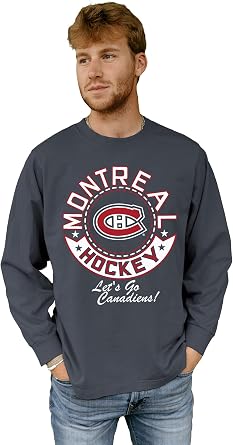 Blue 84 NHL Unisex-Adult NHL Officially Licensed Long Sleeve T-Shirt Throwback Honor