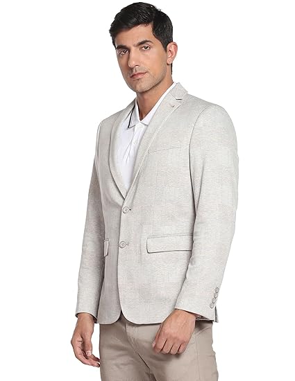 Arrow Glen Check Slim Fit Knit Blazer