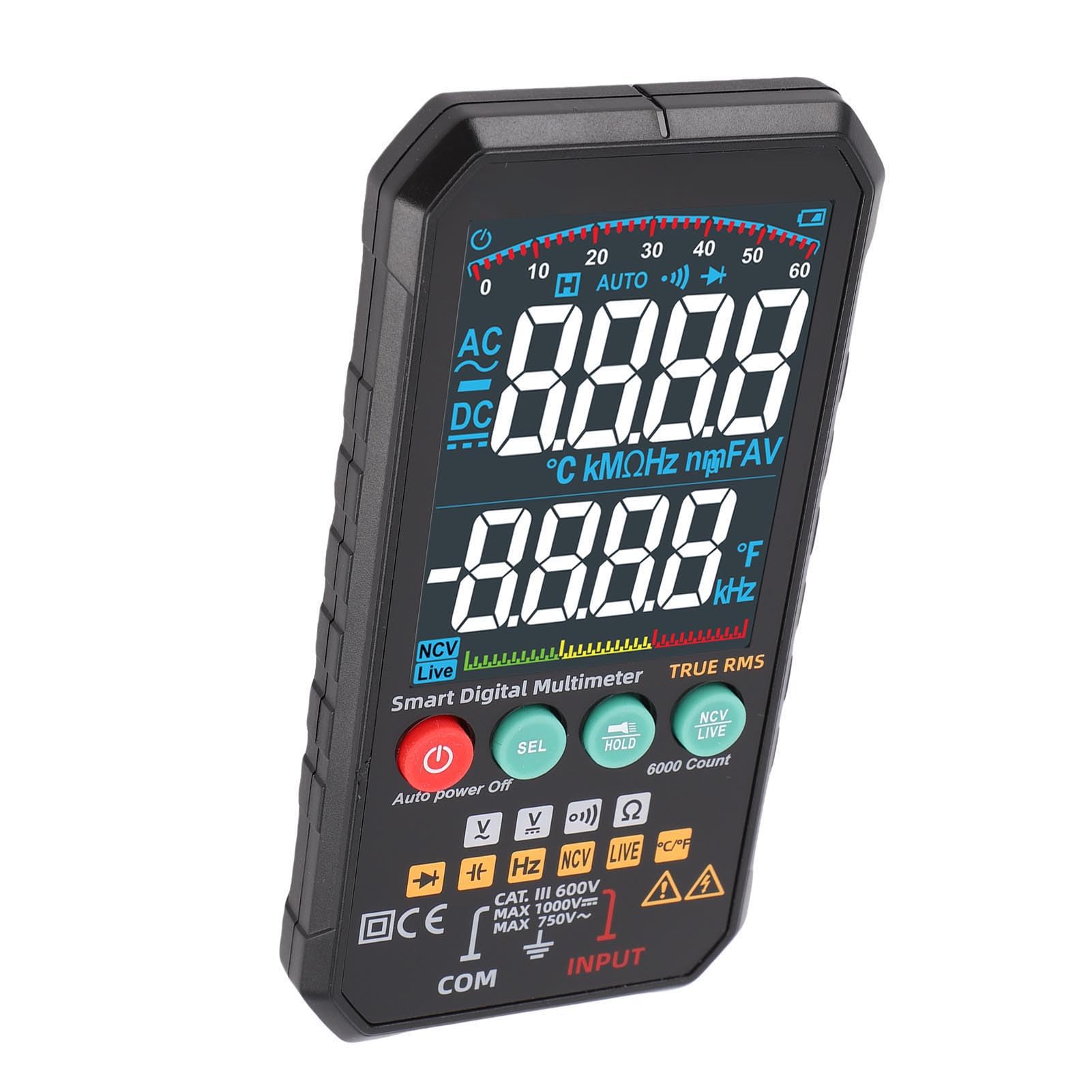 Berührungsloser AC-DC-Spannungsmesser, Voltmeter, Elektrischer Tester, Intelligentes Digitales Multimeter, Stoßfest, Geeignet für Verschiedene Szenarien in der Industrie, zu