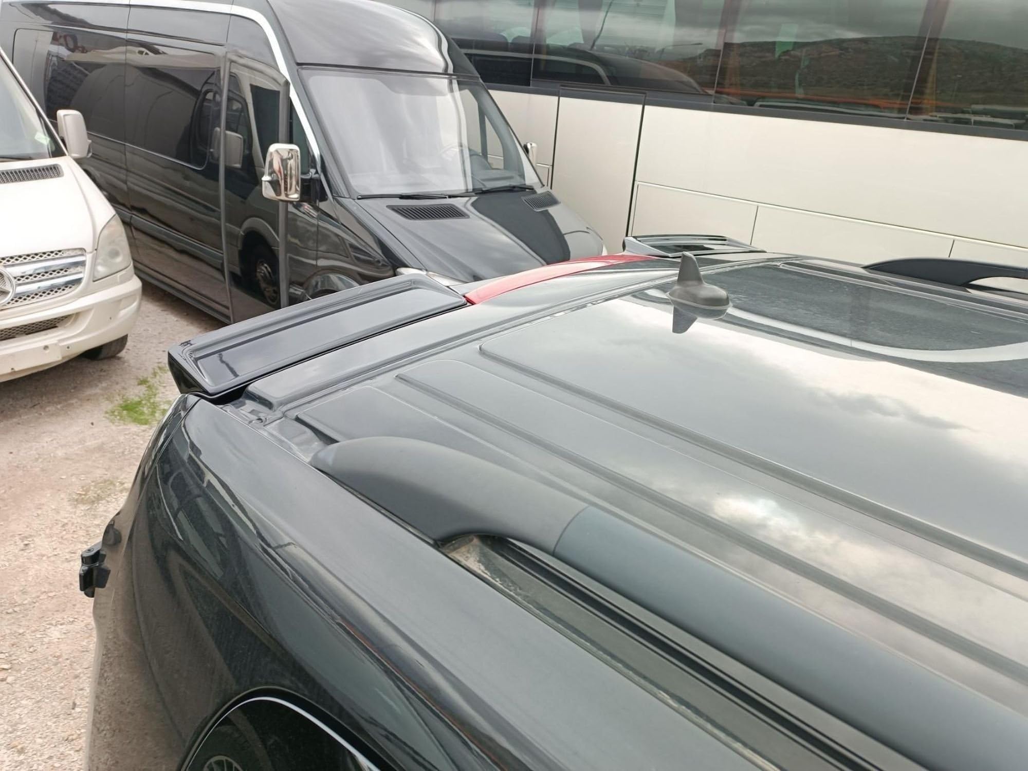 CHROMEMASTER | Becquet de Toit ; Becquet Arrière Compatible avec Mercedes Vito 2014+ ; Accessoires Auto - Spoiler pour Voiture ; pour la Peinture ; Assemblage : Colle | Tuning Optique Automobile; ABE