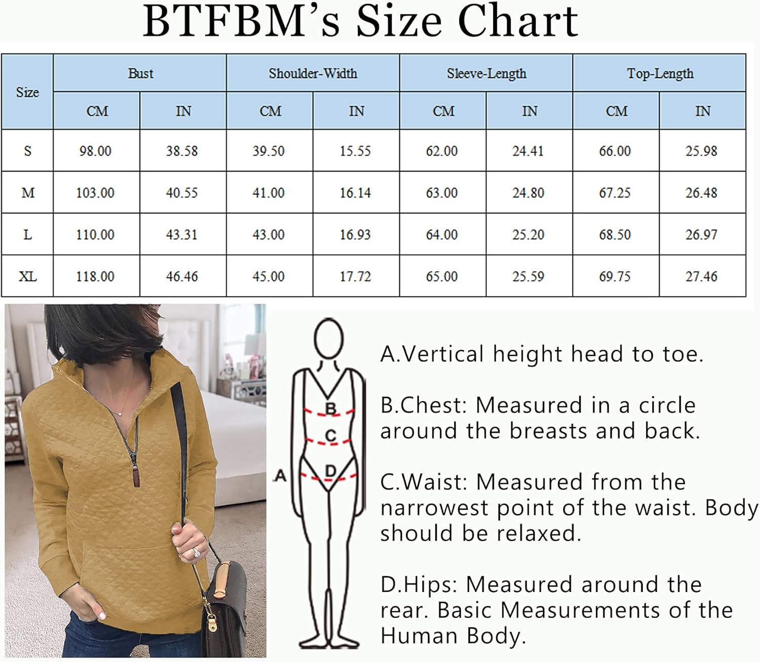 BTFBM Women Fashion Quilted Pattern Lightweight Zipper Long Sleeve Plain Casual Ladies Sweatshirts Pullovers Shirts Tops at  Women’s Clothing store