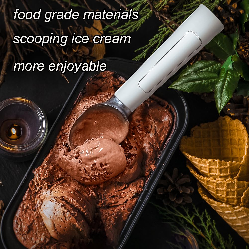 Scooper elettrico termostatico per gelato con temperatura regolabile, design antiaderente e antigelo in metallo per gelato duro e preparazione di alimenti