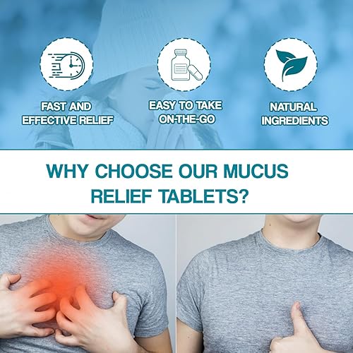 Miniatura 4 de Safrel Pharma - Guaifenesina para aliviar el moco, 400 mg - Expectorante de acción rápida, adelgaza y afloja el moco, alivia la congestión del