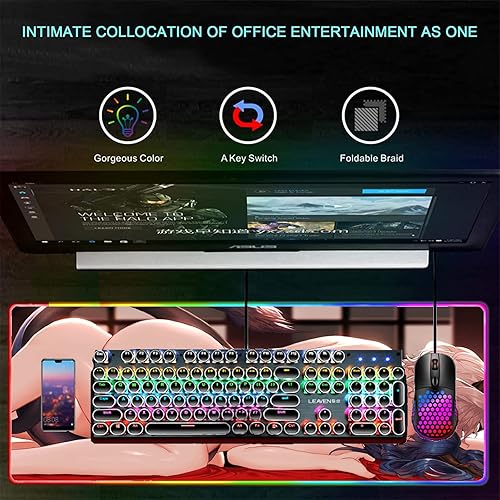 Miniatura 4 de Alfombrillas de ratón de anime para niña, alfombrilla de mouse sexy para escritorio extendido, almohadilla de Mause, accesorios para juegos,