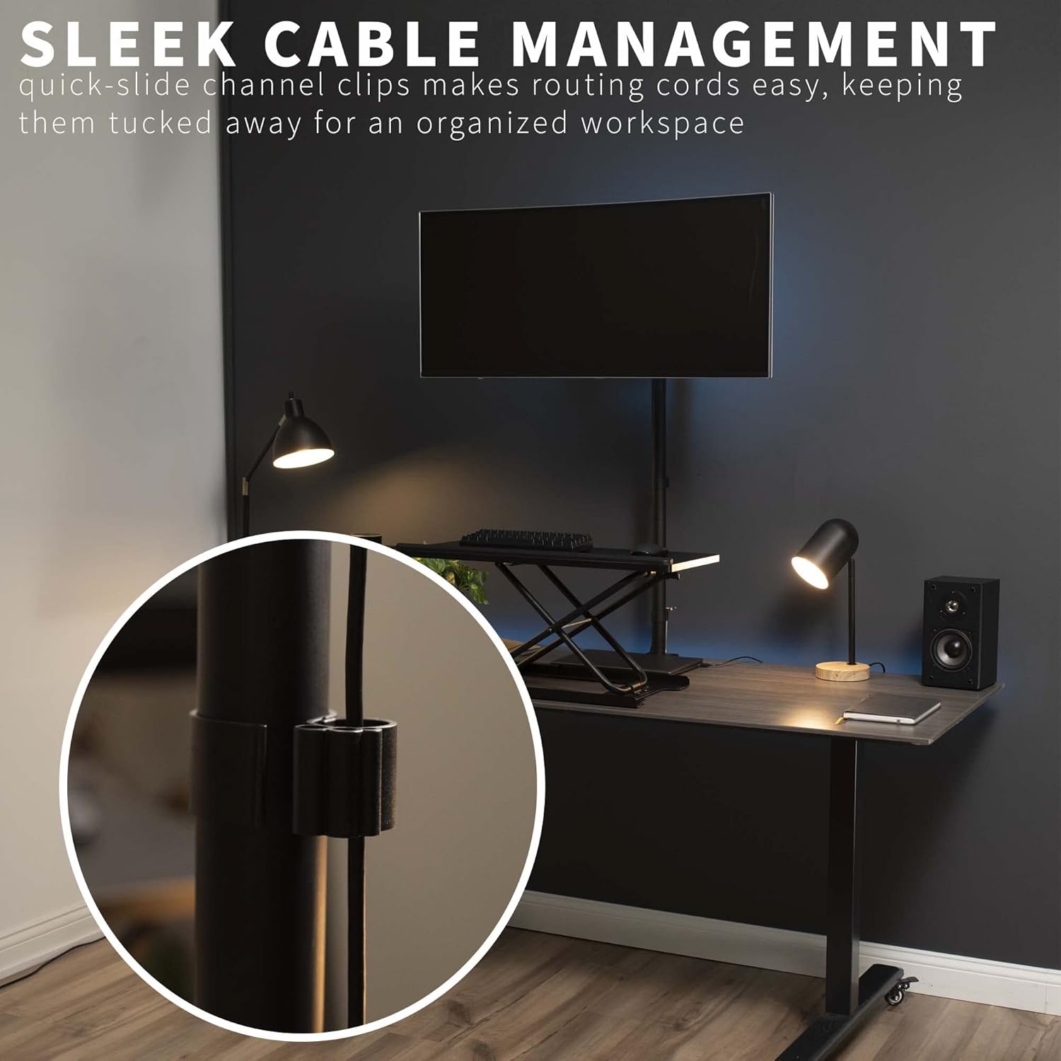 Lіmіtеd Stосk VIVO Extra Tall Single Monitor Desk Mount Stand with 39 inch Pole. Features Full Adjustability - Tilt and Articulation, Holds 13 to 32 inch Screens up to 22 lbs with VESA Mounting, Black, STAND-V011