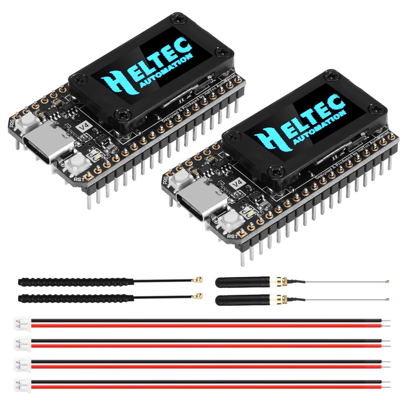 LoRa ESP32 V4 - Scheda di sviluppo APKLVSR ESP32-S3 LoRa 32 V4 con display OLED, 868 MHz, antenna WiFi integrata, chip ESP32-S3 SX-1262, per tastiera Mesh IoT Arduino LoRaWAN (2 pezzi)