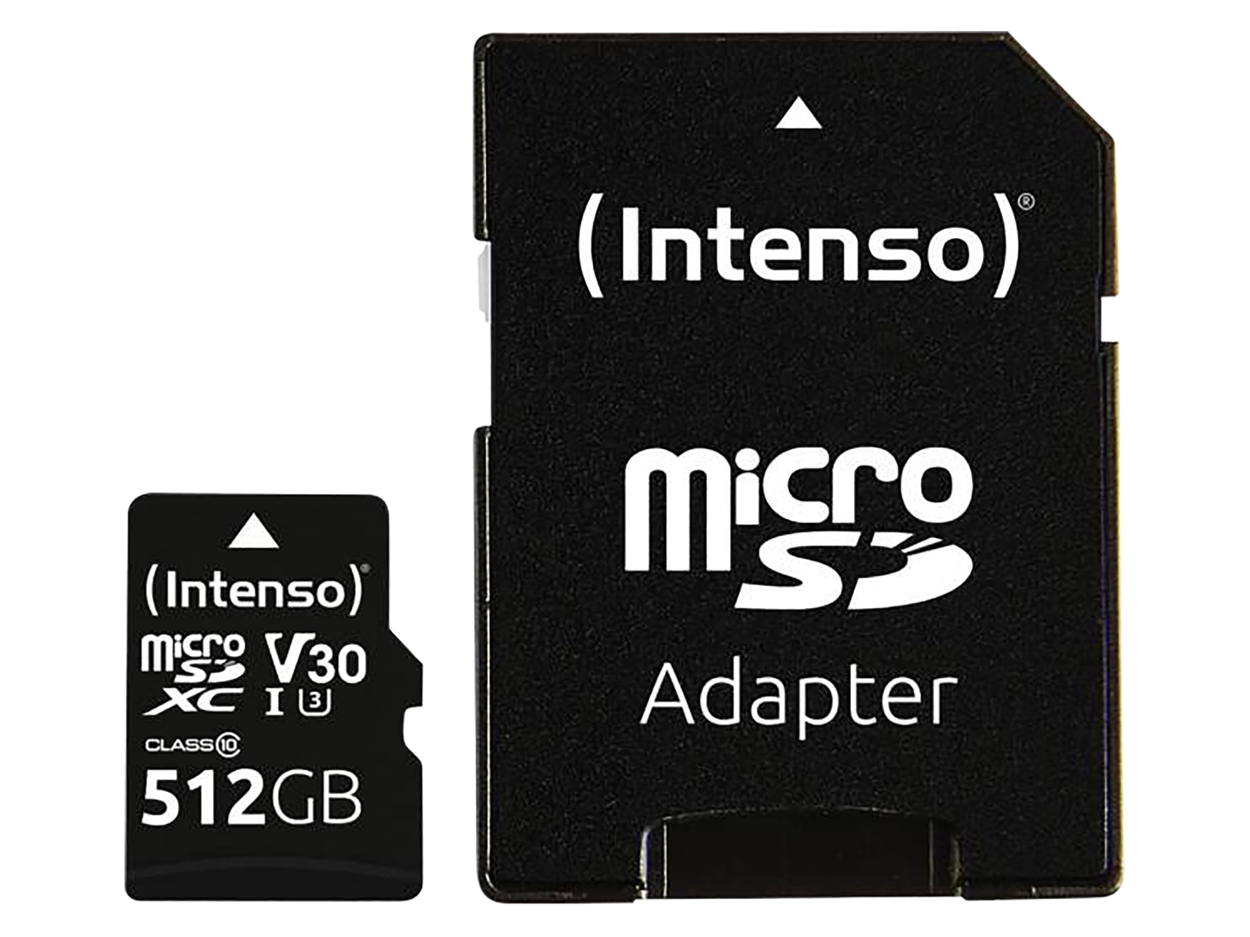Intenso Professional microSDHC 512GB Class 10 UHS-I, U3, V30 Speicherkarte inkl. SD-Adapter, für 4K, GoPro, Insta 360, DJI, Steam Deck, Drohne, Actionkamera, schwarz: Amazon.de: Computer & Zubehör