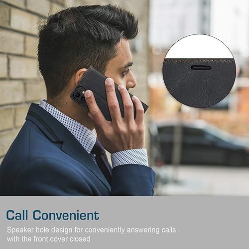 Miniatura 7 de japezop Funda compatible con iPhone 11, iPhone 11 con bloqueo RFID, soporte de tarjetero, funda de cuero con tapa para iPhone 11 de 6.1 pulgadas