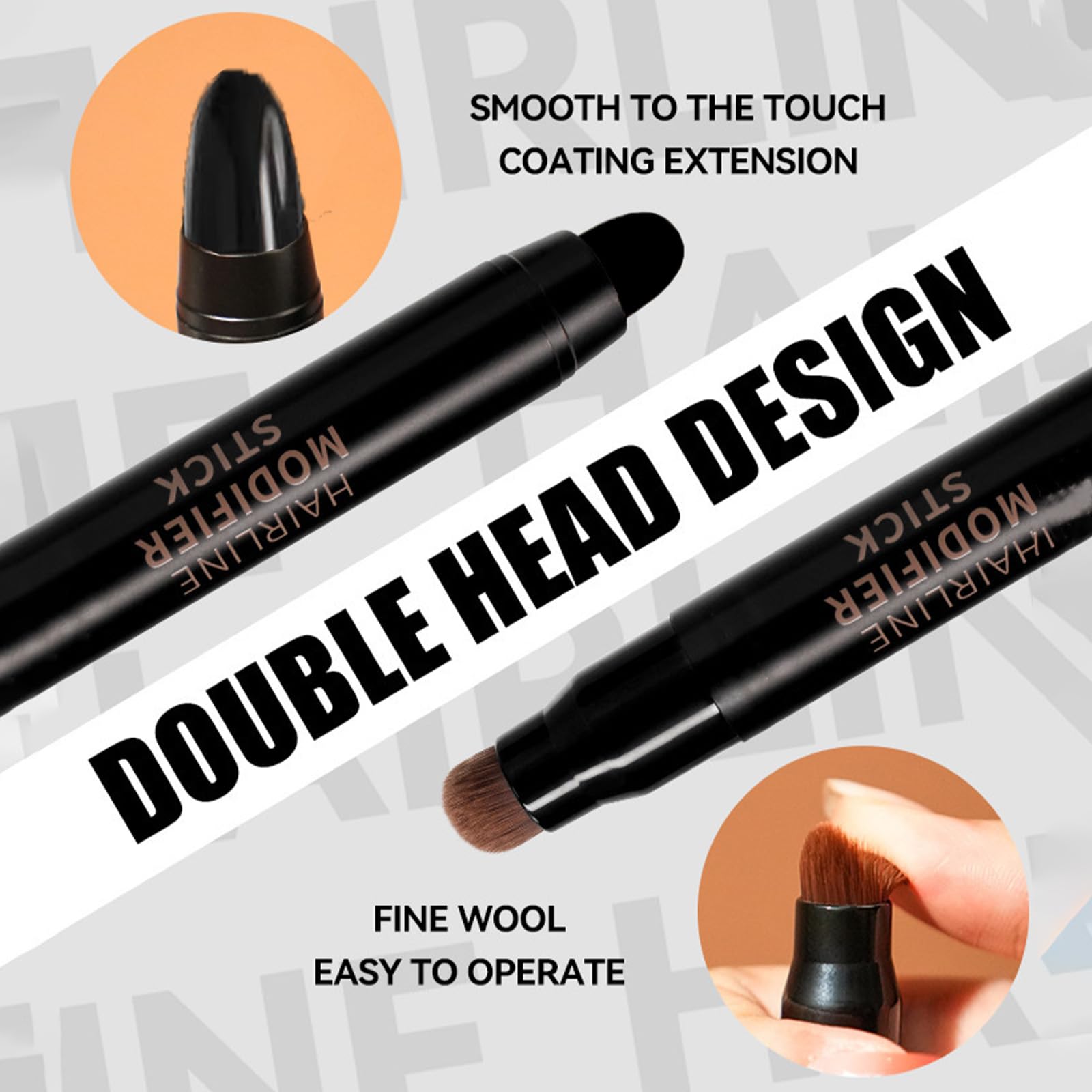 Dual-Ended Root Touch Up Stick, Double Head Root Touch Up, Instant Grey Coverage & Hairline Cover Up - Image 3