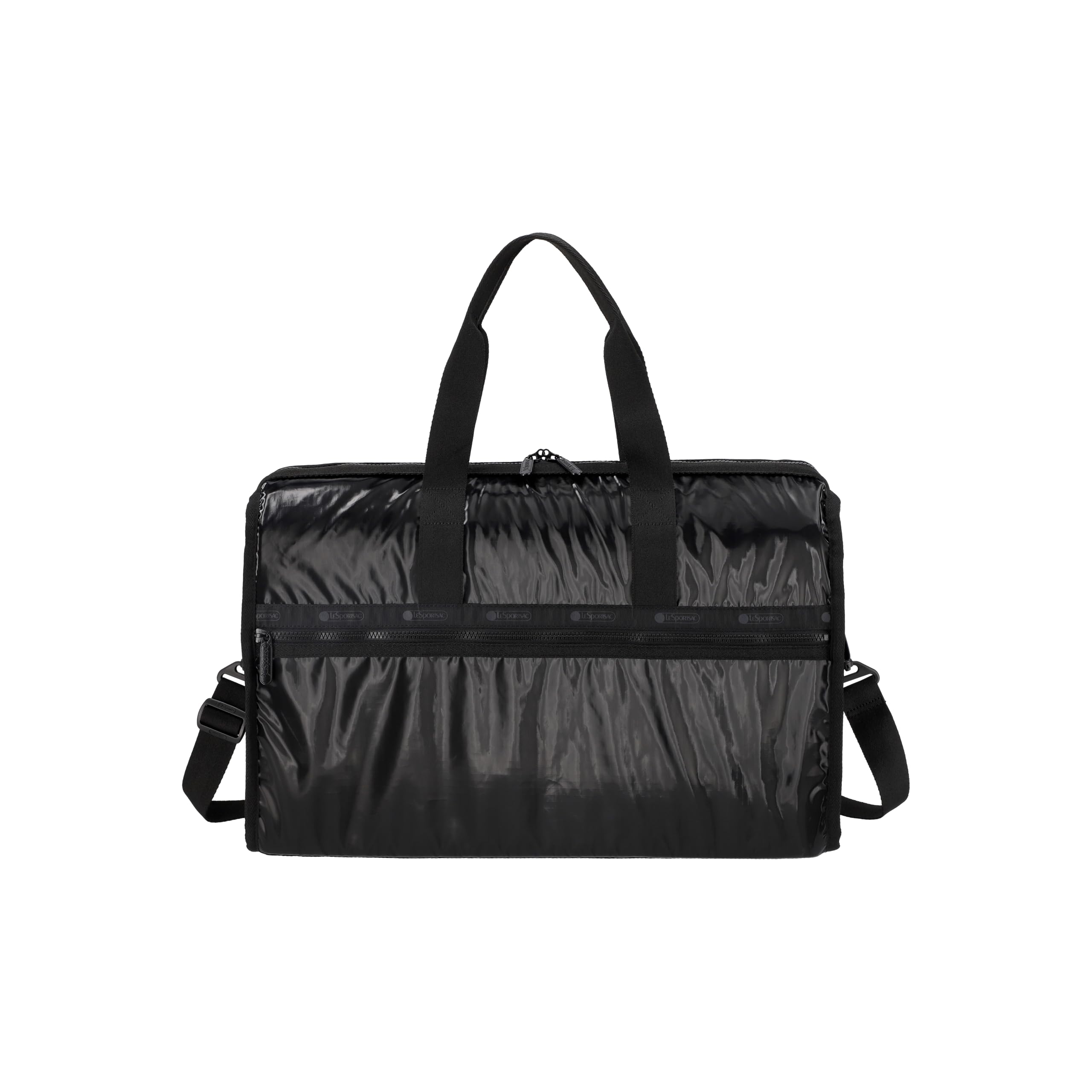 LeSportsac Deluxe Large Weekender Bag, Black Shine, One Size