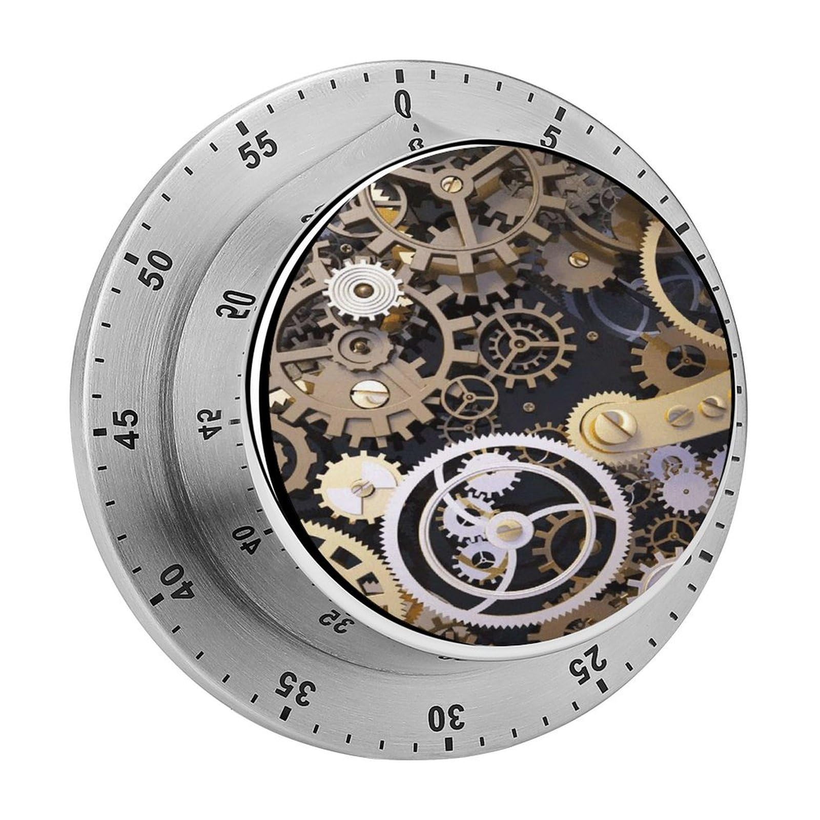 Temporizador de cocina mecánico de estilo steampunk para repostería y fitness