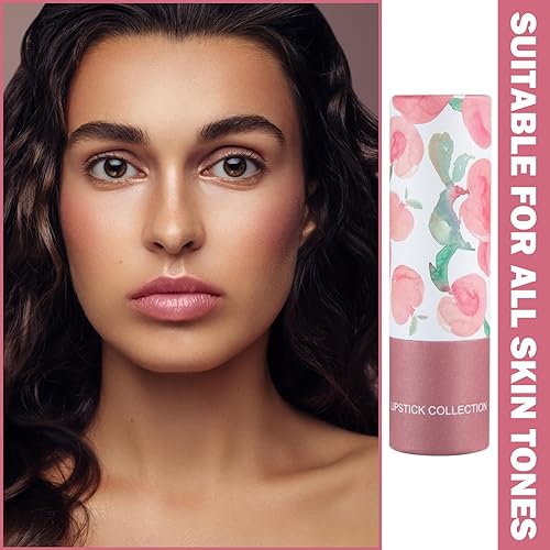 Miniatura 7 de Lápiz labial mate desnudo de terciopelo sedoso, brillo labial de papel tubo, mancha labial desnuda, lápiz labial no pegajoso, resistente al agua, de