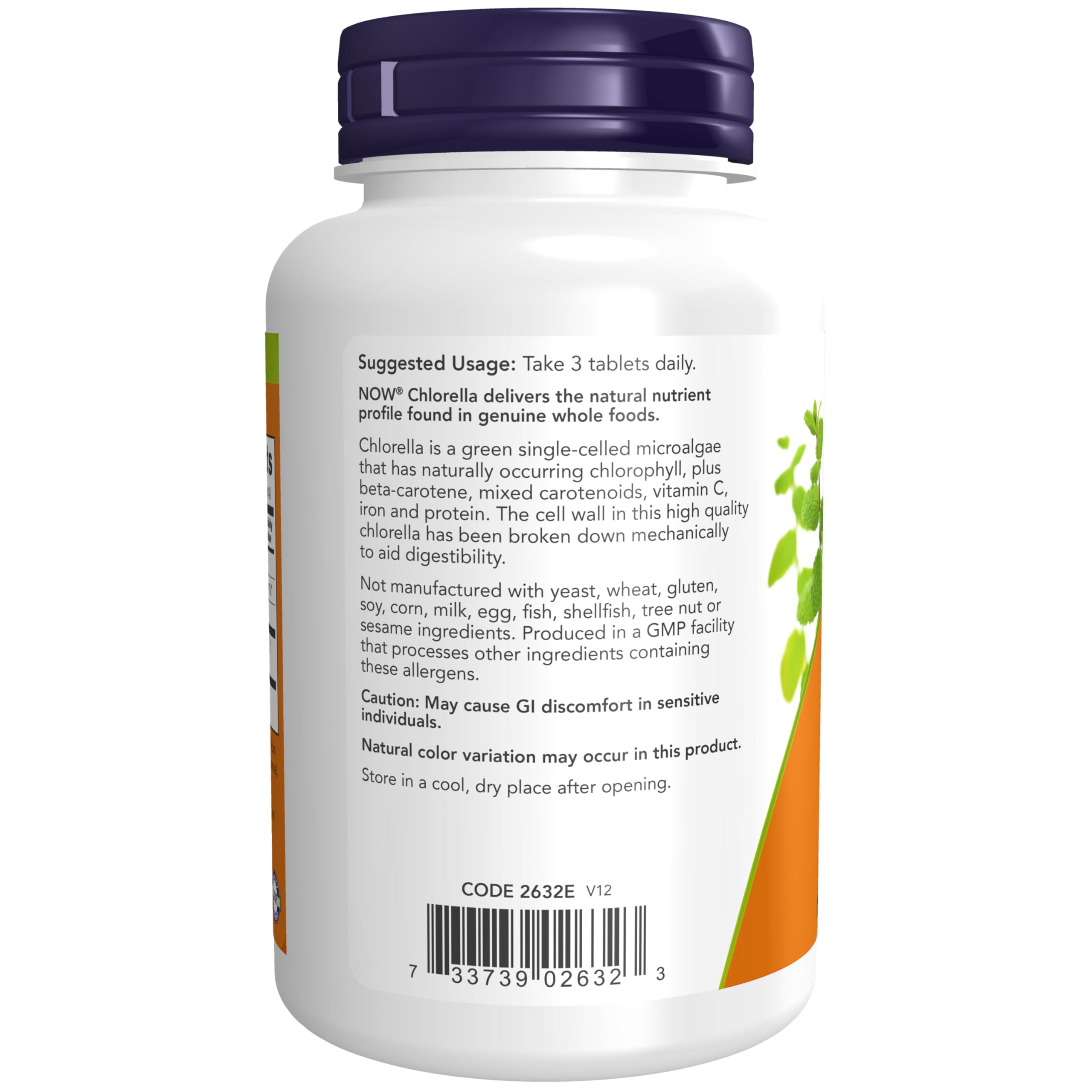 NOW Supplements, Chlorella 1,000 mg, Super Green, 120 Tabs — Amazon image 3