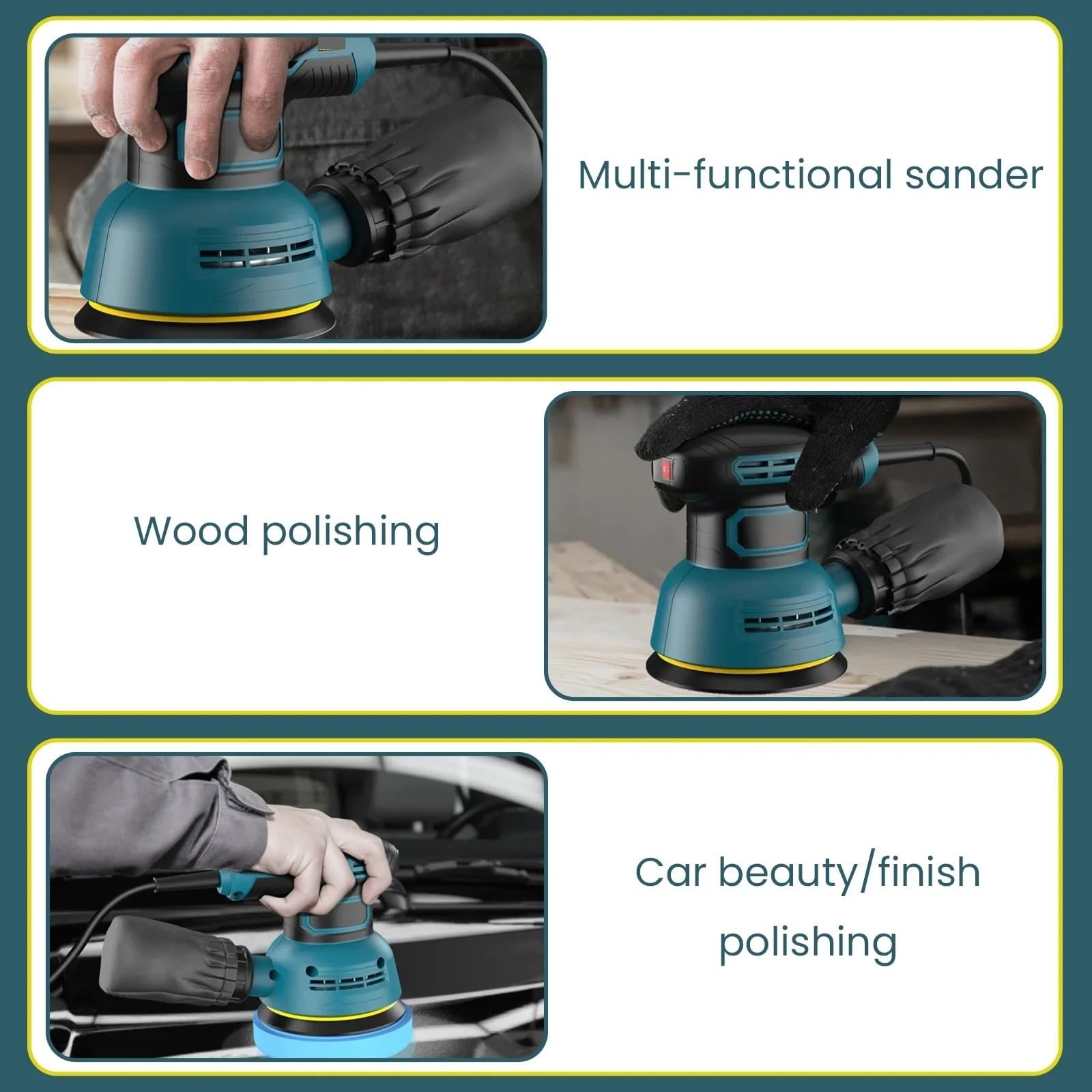 Pulidora a máquina, Lijadora Eléctrica De 125 Mm, Tabla De Lijado, Lijadora Eléctrica, Procesamiento De Madera, Muebles, Pulidora De Automóviles,para detallado, encerado y pulido de automóviles