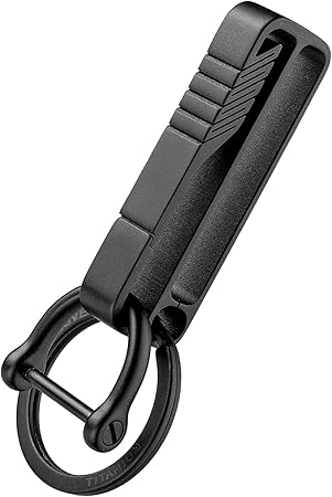 Amazon.com: TISUR Belt Keychain Clip, Titanium Belt Key Holder,Duty ...