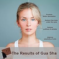 Vista 2 de Gua Sha Herramientas de masaje facial, herramientas de raspado Gua Sha para cara, herramienta de masaje tradicional de piedra Bian, herramienta