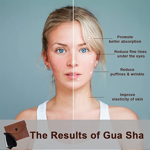 Miniatura 2 de Gua Sha - Herramientas de masaje facial, herramientas de raspado Gua Sha para la cara, herramienta de masaje tradicional de piedra bian, herramienta