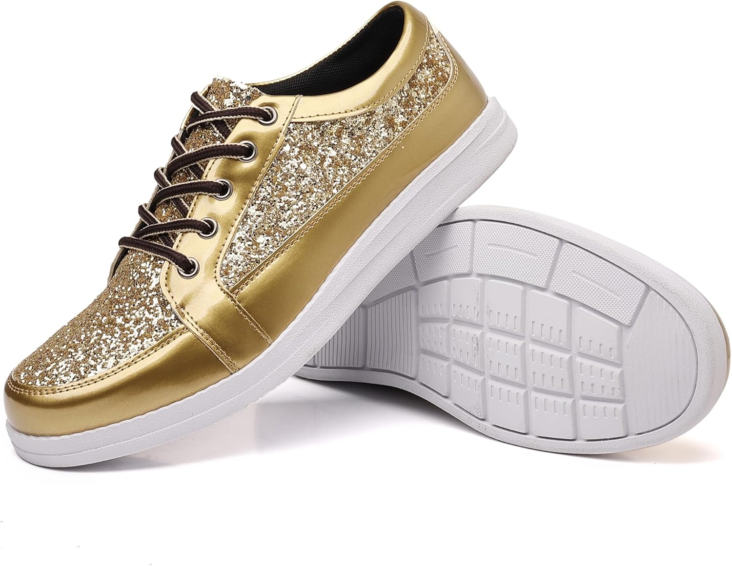 Trsorini Mens Glitter Shoes Sparkly Sneakers Fashion Bling Sequin Shiny Comfort Men Shoes - Image 5