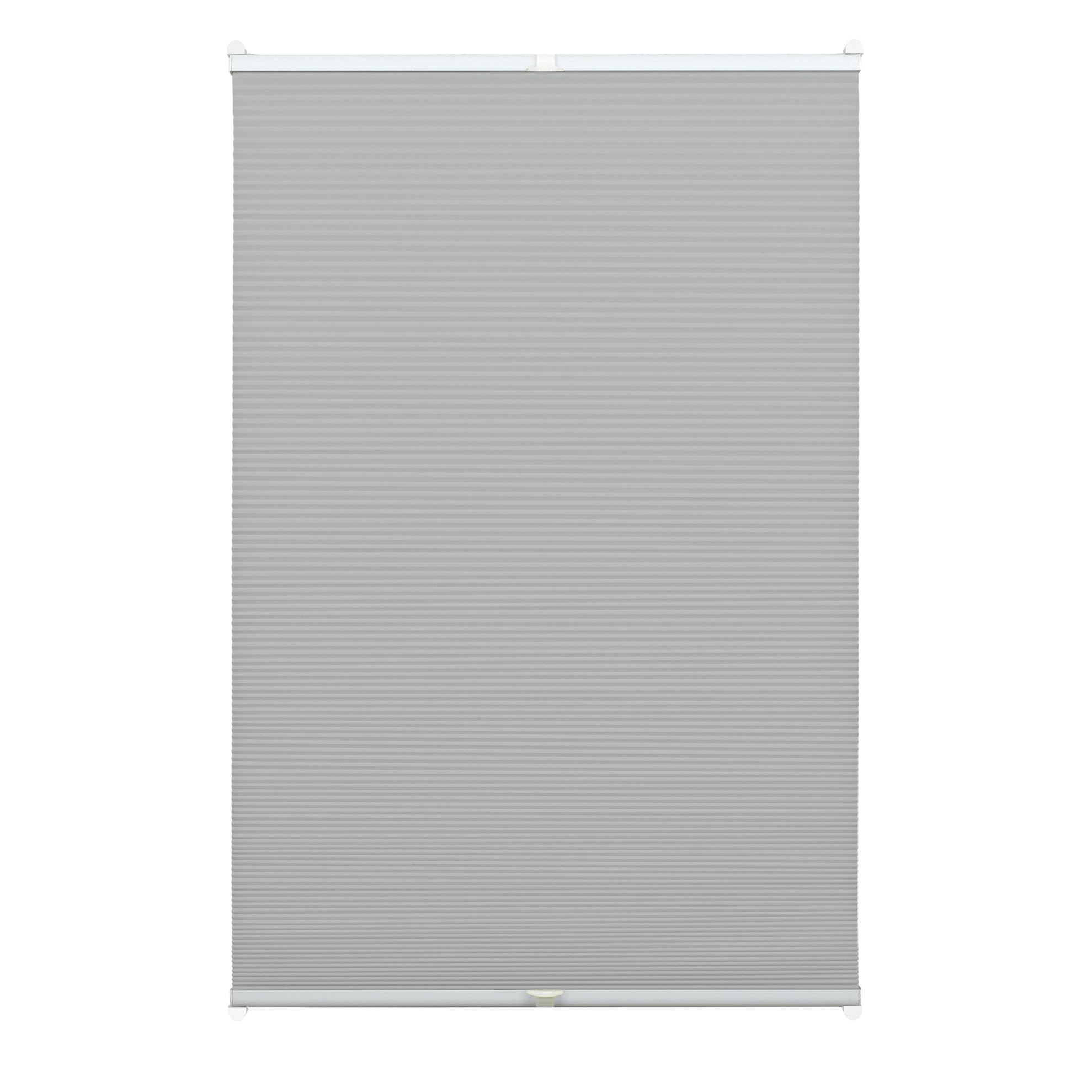 Store plissé en nid d’abeille opaque gris clair GARDINIA 80x220cm