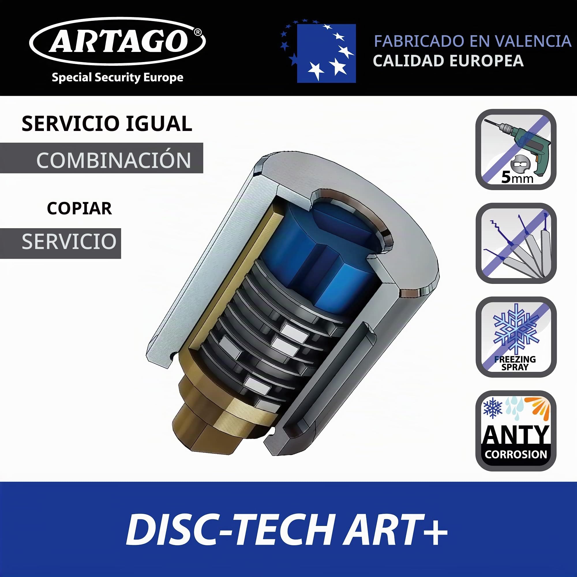 ARTAGO 18ART270 Candado Moto Alta Gama, Antirrobo U Nivel BUNKER Homologado SRA, Sold Secure Gold, ART4, Puro Acero Endurecido 18mm, Doble Cierre Blindado, Cerradura con Disco 5mm Anti-Taladro, 85x270