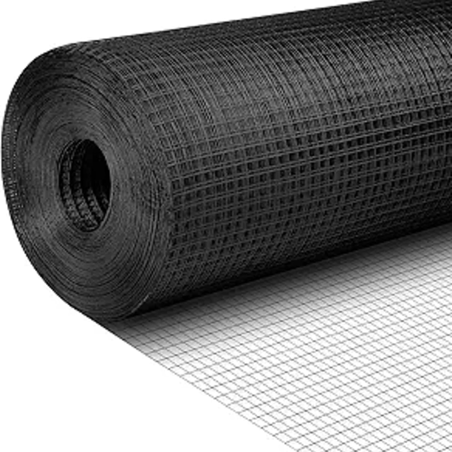 Tatuo Hardware Cloth 1/4 Inch 24in x 50ft Hot Dip Galvanized After Welded Cage Mesh Rolls 21 Gauge Metal Chicken Wire Roll Wire Fencing Poultry Netting for Raised Garden Rodent Animals(Black)