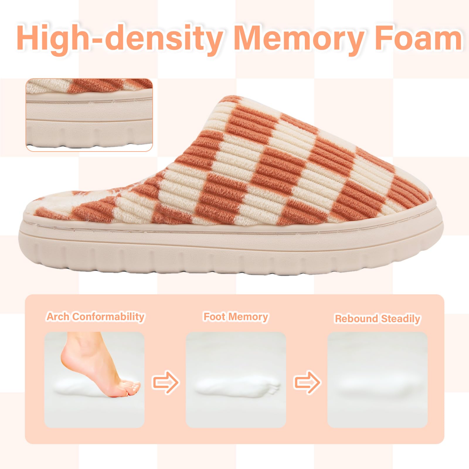 Waysoland Pantofole Donna Uomo Invernali,Ciabatte Donna Uomo Invernali Fuzzy Memory Foam Scivolare su Suola antispuggente Camera da letto Pantofole soffici Interno Esterno