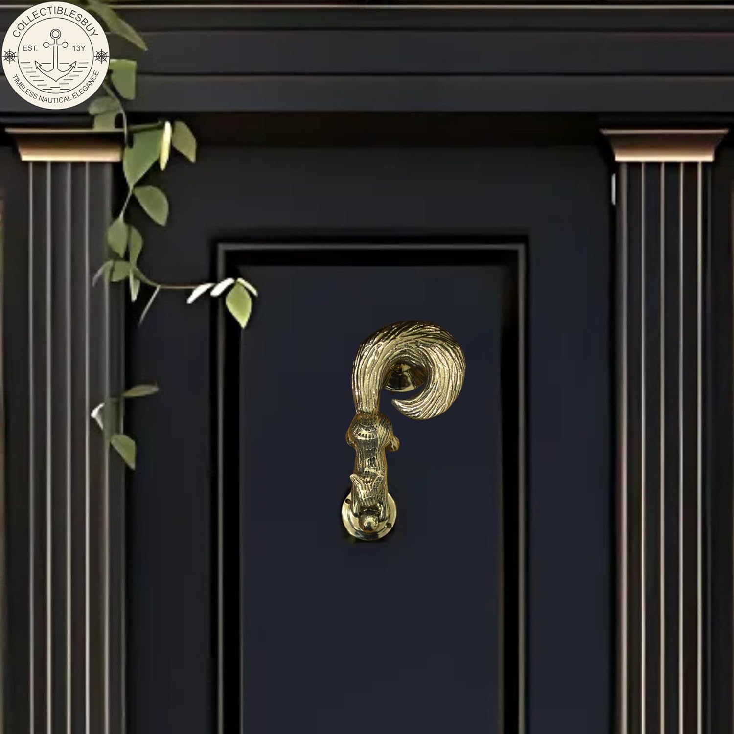 "Beautifully Squirrel 7 inches Tall Solid Brass Door Knocker Antique Design Door Knockers Brass Handle Pull Home Décor Accessories Vintage King Royal gate pullers "