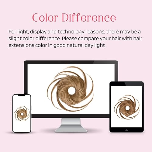 Miniatura 6 de HOOJIH Pieza de pelo desordenado de moño  Extensiones superlargas despeinadas, cola de caballo ondulada con banda elástica para mujeres y niñas,