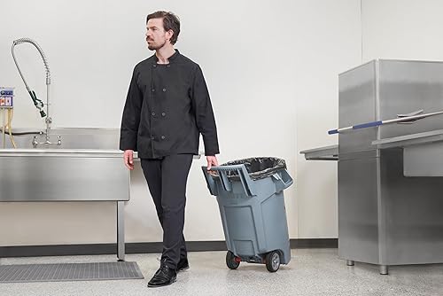 Miniatura 7 de Rubbermaid Productos Comerciales Vented Rueda Brute Contenedor de Basura, 32 Gal Gris, para PaisajistasSitios de ConstrucciónRestaurantesParte