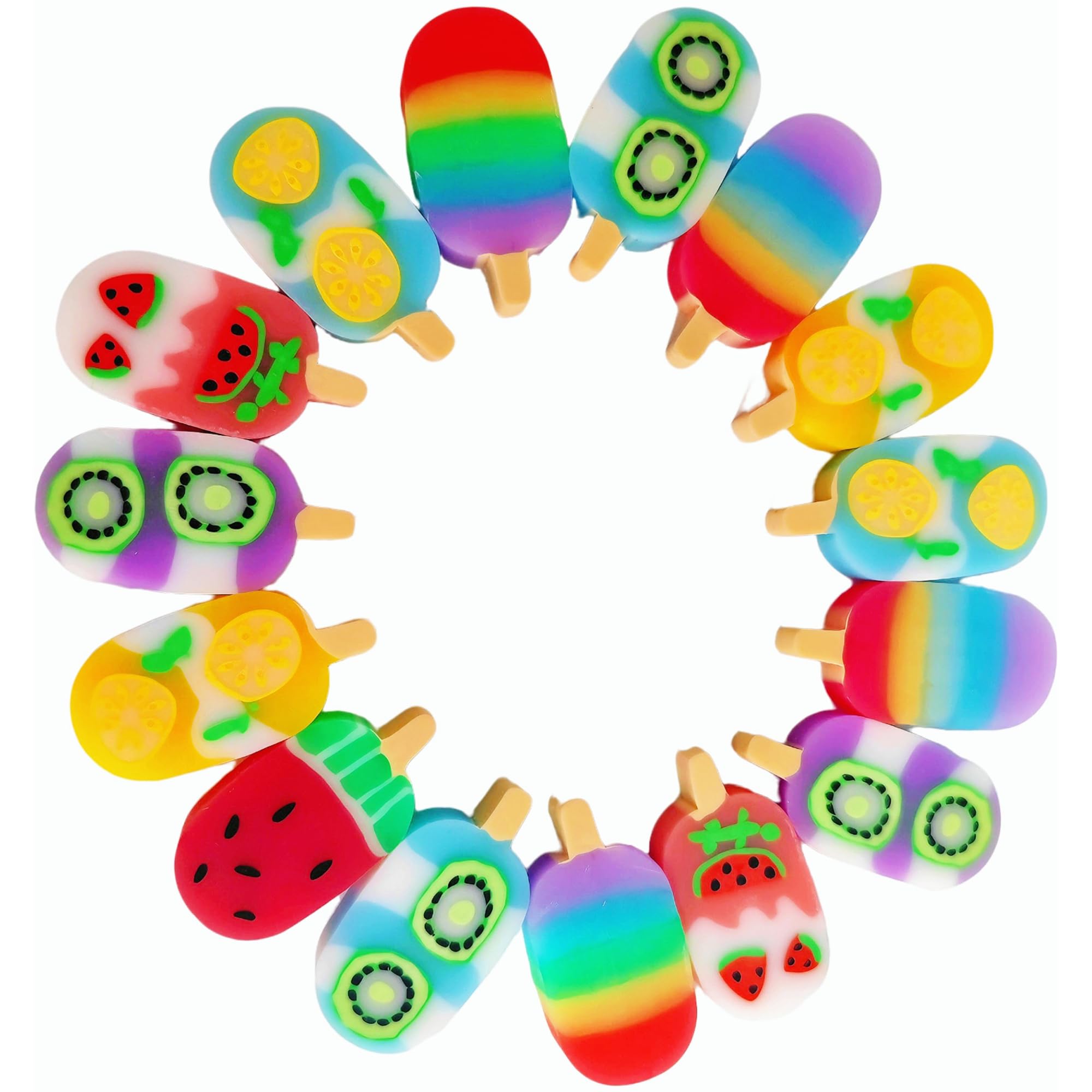 24PCS Cute Fun ice Cream Erasers for Kids Bulk,Back to School Party Gifts (Ice-Cream, Big)