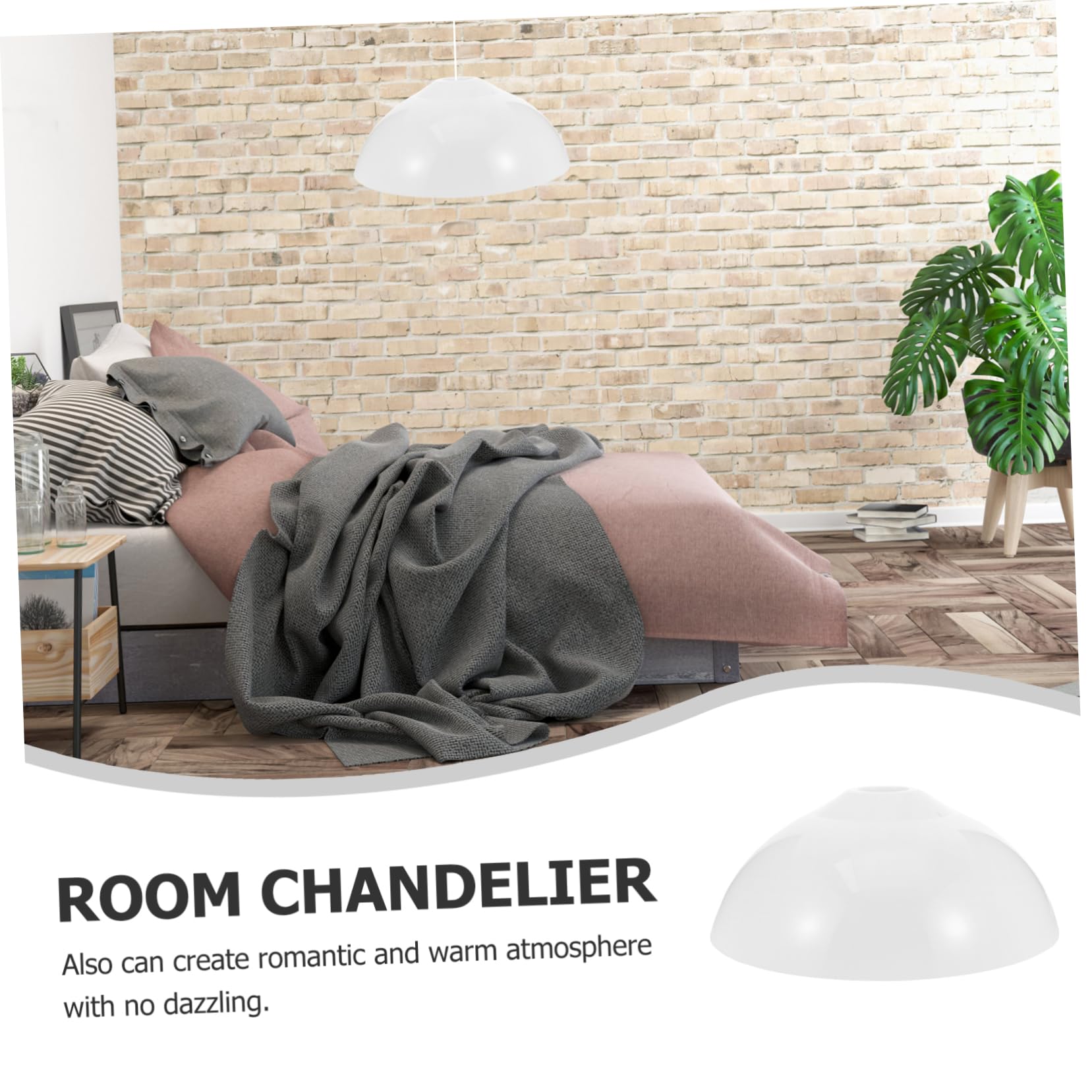 Artibetter Paralume a Sospensione in Acrilico Bianco per Lampada E27, Design Moderno e Semplice, Facile da Installare, Adatto per Lampade a Soffitto in Casa