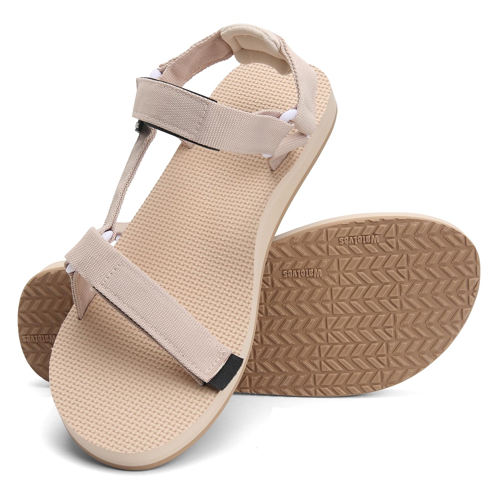 WateLves Damen Sandalen Sandaletten Bequem Sommerschuhe Klassische Gewebtes Band