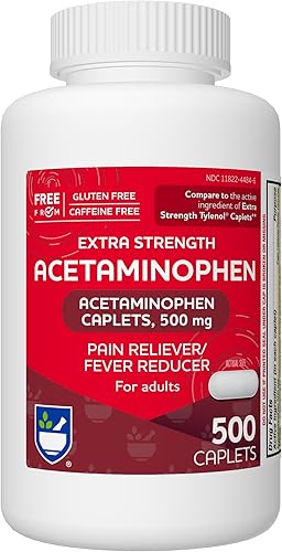 Rite Aid Acetaminofeno extra fuerte 500 mg - 500 cápsulas Alivio del dolor y reductor de fiebre Productos para aliviar la migraña Pastillas para