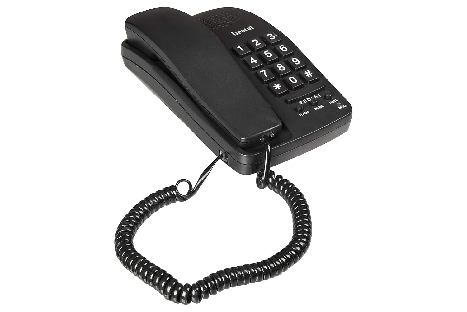Beetel B15 Corded Landline Phone, left side view