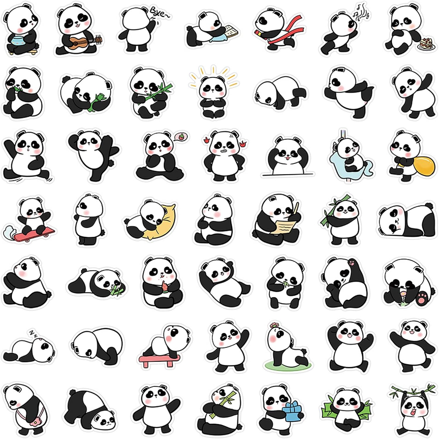 120 PCS Cute Animal Stickers Kawaii Panda Stickers for