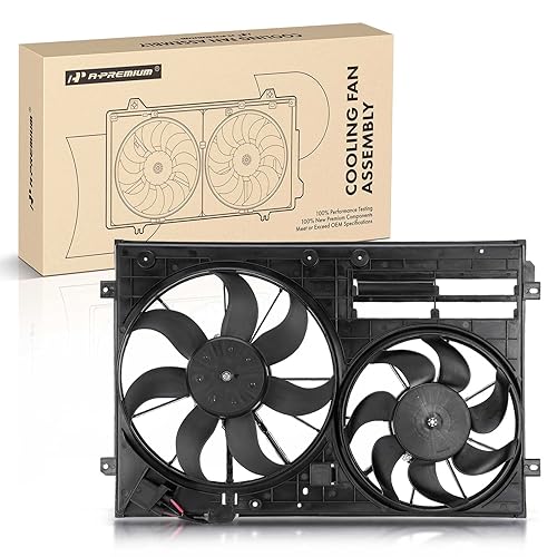A-Premium Engine Radiator Cooling Fan Assembly Compatible with Volkswagen &