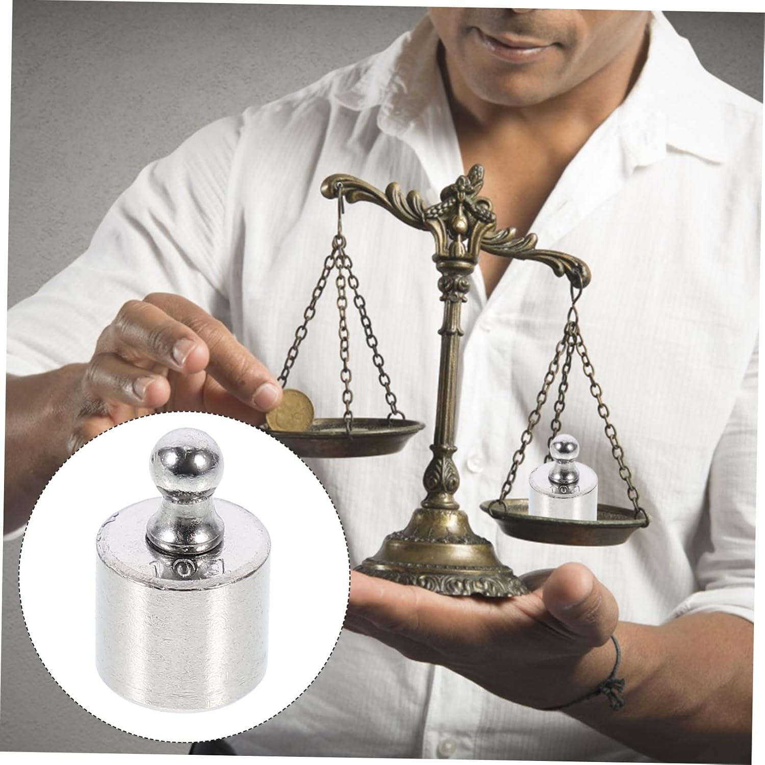5pcs Precision Calibration Weights Steel Balance Scale for Lab Educational Instrument