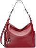 Over Earth Genuine Leather Hobo Purses and Handbags for Women Ladies Shoulder Crossbody Purse
